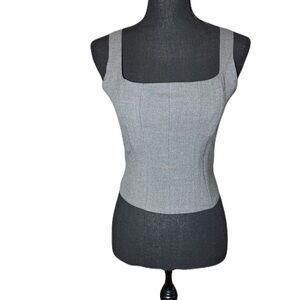 Zara Cottagecore Corset-Style gray top